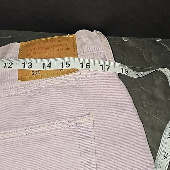 Levi’s 501 Baggy Lilac Purple Jean Shorts 36x9 Jorts Loose Skater Button Fly - Picture 12 of 16